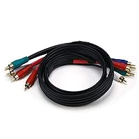 Monoprice 3ft 22AWG 5-RCA Component Video/Audio Coaxial Cable (RG-59/U) - Black