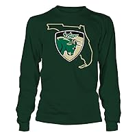 FanPrint South Florida Bulls Hoodie - Shield In State Outline - Usf Bulls