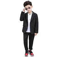 Boys' Two Buttons Suit Notch Lapel Formal Wedding Casual Daily Two Pieces Tuxedos