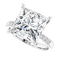 Moissanite Promise Ring, 6ct, 925 Sterling Silver, Colorless VVS, With Certificate