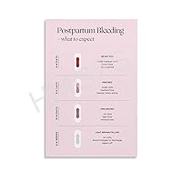Postpartum Hemorrhage Knowledge Guide Art Poster Canvas Painting Wall Art Poster for Bedroom Living Room Decor 08x12inch(20x30cm) Unframe-style