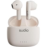 Sudio A1 True Wireless Earbuds Bluetooth 5.3 Headphones Touch Control with Wireless Charging Case Compact IPX4 Waterproof Open-Ear Built-in Mic Headset Premium Crystal Sound
