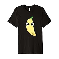 banana fruit googly eyes cute adorable kawaii pretty smile Premium T-Shirt