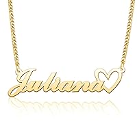Custom Name Necklace 18K Gold Plated Personalized Nameplate Jewelry Customized Gift for Women