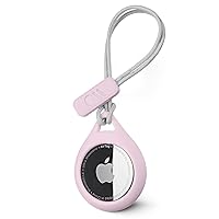 Case-Mate AirTag Holder - Case Holder For Apple AirTags with Rugged Strap - Protective Hard Shell AirTag Keychain - Air Tag Case for Dog Collar, Cat Collar, Keys, Luggage, Backpack - 1 Pack, Blush
