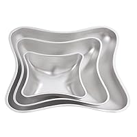 3 Pieces DIY Baking Gadgets Cake Molds Anodized Pillow Shape Aluminum Alloy Material Cake Moulds For Kitchen Baking Tool Cake Pans Sets For Baking Nonstick Aluminum Alloy