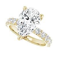 JEWELERYIUM 6 CT Pear Cut Colorless Moissanite Engagement Ring, Wedding/Bridal Ring Set, Solitaire Halo Style, 10K Solid Yellow Gold Vintage Antique Anniversary Promise Ring Gifts for Her