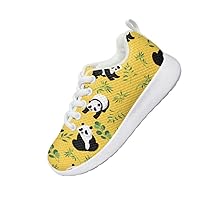 Children Casual Shoes Boy and Girl Cute Panda Design Shoes Shock Absorption Wear Resistant Soft Comfortable Jogging Walking Shoes Indoor and Outdoor Sports