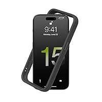 RhinoShield Bumper Case Compatible with [iPhone 15 Pro Max] | CrashGuard - Shock Absorbent Slim Design Protective Cover 3.5M / 11ft Drop Protection - Graphite