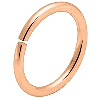 16 Gauge (1.2mm) 9K Solid Gold Seamless Continuous Tiny Hoop Nose Ring Piercing Body Jewelry
