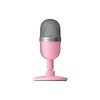 Razer Seiren Mini - USB Condenser Microphone for Streaming (Compact with Supercardioid Polar Pattern, Tiltable Stand, Integrated Shock Absorber) Quartz Pink
