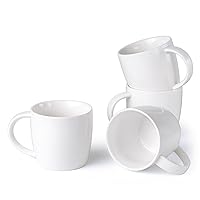Ceramic Coffee Mugs Set of 4, 14 oz White Coffee Mugs, Coffee Cups with Large Handle, Mug Sets, Ceramic Mugs for Coffee Latte Cappuccino Tea Milk Cocoa, Microwave and Dishwasher Safe