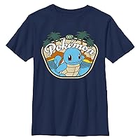 Pokemon Kids Aquatic Squirtle Boys Short Sleeve Tee Shirt