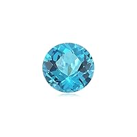 Swiss Blue Topaz Round Checkered Shape AAA/AA Quality Loose Gemstone from 6MM-12MM