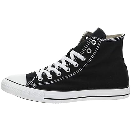 Converse Chuck Taylor All Star Canvas High Top Sneaker, Black, 6 Men/8 US Women