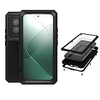 LOVE MEI for Xiaomi 14 Pro Case,Outdoor Sports Military Heavy Duty Metal Shockproof Dustproof Full Body Case with Built in Tempered Glass Screen Protector (Green, Xiaomi 14 Pro)