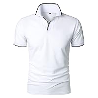 HOOD CREW Man’s Polo Shirt Casual Basic Designed V-Neck Tee Shirts