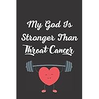 My God Is Stronger Than Throat Cancer: Throat Cancer Awareness Notebook, Journal & Diary - Appreciation Gift Idea - 110 Lined Pages, 6x9 Inches, Matte Soft Cover