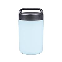 Goodful Vacuum Sealed Insulated Food Jar with Handle Lid, Stainless Steel Thermos, Lunch Container, 16 Oz, Sky Blue