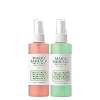 Facial Spray Aloe, Rose Water and Cucumber - Green Tea Duo for Face, Neck or Hair, Cooling and Hydrating Face Mist for All Skin Types, Dewy Finish