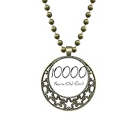 10000 Years Old Girl Age Art Deco Gift Fashion Pendant Star Necklace Moon Chain Jewelry