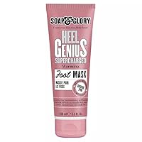 Soap & Glory Original Pink Heel Genius Supercharged Foot Mask - Self Heating Foot Treatment for Rough, Cracked Feet - Sweet Almond, Calendula Oil & AHA Creamy Foot Care - Hydrating Foot Mask (100ml)