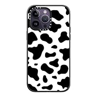 CASETiFY Impact iPhone 14 Pro Max Case [4X Military Grade Drop Tested / 8.2ft Drop Protection/Compatible with Magsafe] - Cow Print - Matte Black