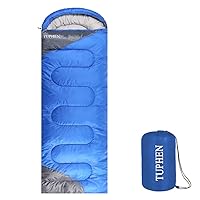 Sleeping Bags for Adults Kids Boys Girls Backpacking Hiking Camping Cotton Liner, Cold Warm Weather 4 Seasons Winter, Fall, Spring, Summer, Indoor Outdoor Use, Lightweight & Waterproof