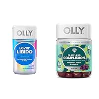 OLLY Lovin' Libido Capsules for Women, Boost Desire, 20 Day Supply Flawless Complexion Gummy, Clear Skin Support, Berry Flavor, 50 Count
