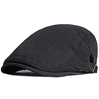 Adjustable Newsboy Hat for Men Flat Cap Ivy Gatsby Cabbie Beret Hat