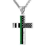 Cross Pendant Necklace For Mens Women Jewelry Religious Pendant Chain Necklace