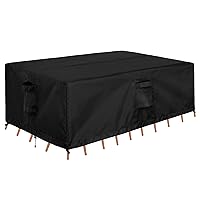 OutdoorLines Outdoor Waterproof Patio Table Furniture Set Covers - Rectangle Couch Sectional Cover Outside Weatherproof Patio Furniture Covering for Deck, Lawn and Backyard 74