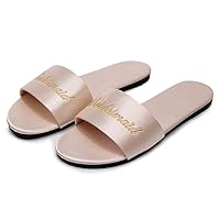 Women’s Bride Bridesmaid Slippers Wedding Party Gift Silks Satins Shoes …