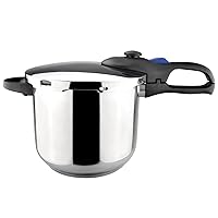 Magefesa® Favorit Super-Fast and Easy To Use pressure cooker, 8 Quart, 18/10 stainless steel, suitable for all types of cooktops, including induction, excellent heat distribution