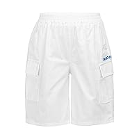 Kids Boys Athletic Shorts Elastic Waist Sport Active Basketball Shorts with Pockets for Summer Beach Playwear