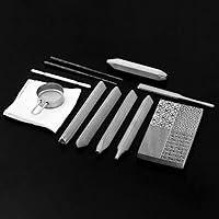 YJIUYUANQ Wagashi Material Tools Handmade Dessert Sculpture Pattern,Wagashi Tool Hand Making Tool Traditional Sweets Tool Kit for Cooking Baking Pastry Bread Making Cake Decorating - 11pcs Set