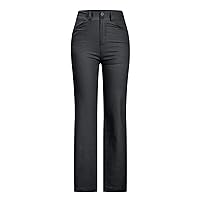 Womens Relaxed Fit Dress Pants Business Casual Wide Leg Pant High Waisted Ankle Work Pants for Women Office