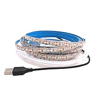 LED Light Strip USB Powered 1m/3.28ft 5V 60 SMD/m 2835 LEDs 395nm-405nm Ultraviolet Blacklight for Fluorescent, 3D Print Curing, Computer Case, UV Poster, UV Body Paint Waterproof