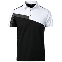 Golf Shirts for Men Dry Fit Short Sleeve Polo Shirts Sports Casual Print T-Shirt