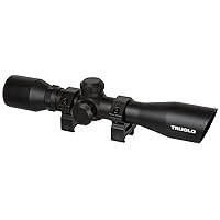 TRUGLO 4x32MM Compact Tactical Hunting Shooting Durable Waterproof Fogproof Scratch-Resistant Aluminum Tube Diamond Reticle Riflescope with Weaver-Style Rings & Lens Covers Included