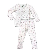 Bellabu Bear Two-Piece Pajama Set for Boys & Girls, Matching Family Pajamas, Rayon from Bamboo 18-24 Months (Unicorn, 18-24 Months)