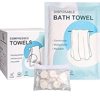 Compressed Towels 50PCS with a Travel Bag,Disposable Bath Towel 5PCS 55x27.5 inch Soft Body Towel for Hotel, Camping, Bathroom