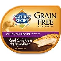 Wet Dog Food Grain-Free Chicken Recipe in Broth, 2.75 oz trays (24 in a case)