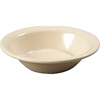 Carlisle FoodService Products Kingline Reusable Plastic Bowl Fruit Bowl for Home and Restaurant, Melamine, 5 Ounces, Tan, (Pack of 48)