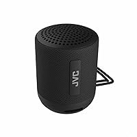 JVC Portable Gumy Plus Wireless Speaker with 45mm Driver for Powerful Surround Sound, Bluetooth 5.3, Lightweight, TWS Capability, USB-C, AUX in, up to 16-Hour Battery Life - SPSG2BTB (Black)