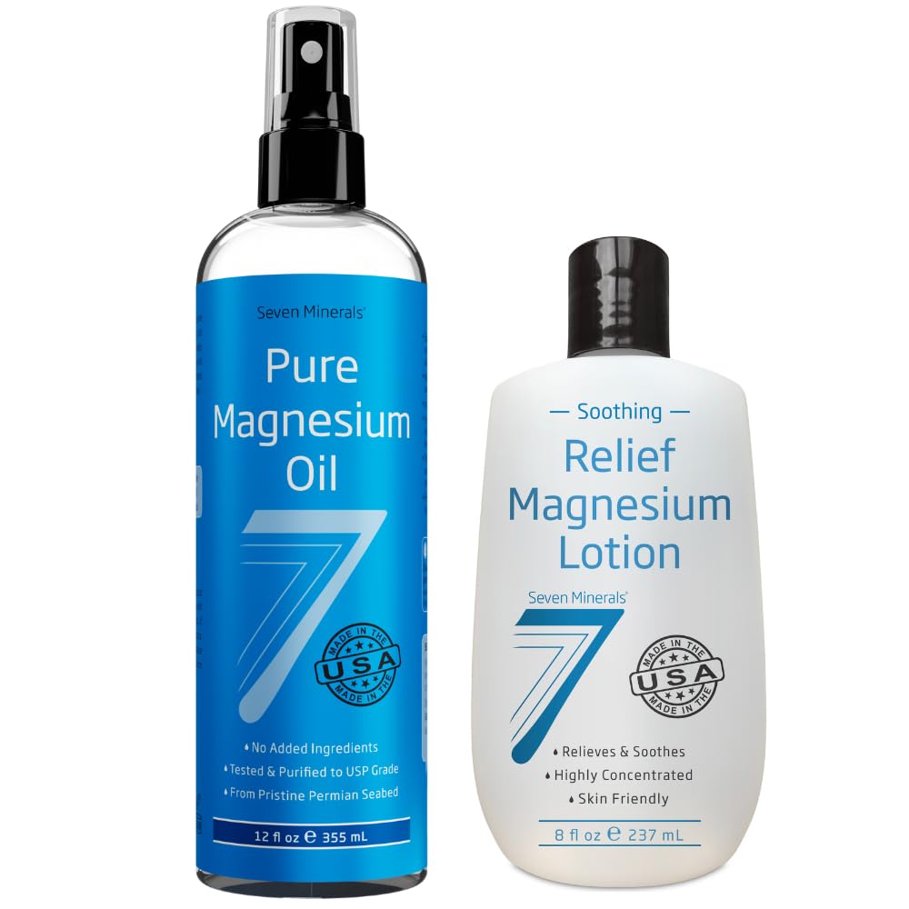 Seven Minerals Pure Magnesium Oil & Soothing Relief Magnesium Lotion