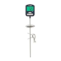 Taylor Digital Premium High Heat Resistant Candy Thermometer, Meat, Deep Fry, Brewing, and Craft Thermometer, with pan/Kettle Clip and Heat Shield, Backlit Display, and Includes 1 CR2032 Battery, Navy