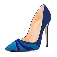 FSJ Women Formal Pointed Toe Pumps High Heel Sexy Stilettos Slip On Office Cute Evening Dress Shoes Size 4-15 US