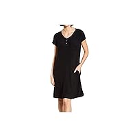 LA CERA Women's Snap Front Tunic Dress