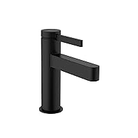 hansgrohe Finoris Modern 1-Handle 1-Hole 6-inch Tall Bathroom Sink Faucet in Matte Black, 76010671